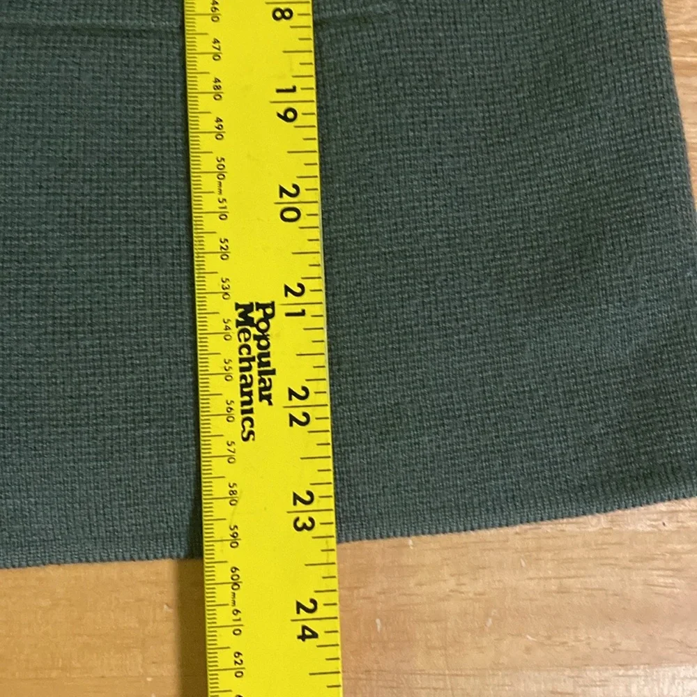 Talbots Petites Military Style Cardigan Jacket Pure Merino Wool Army Green